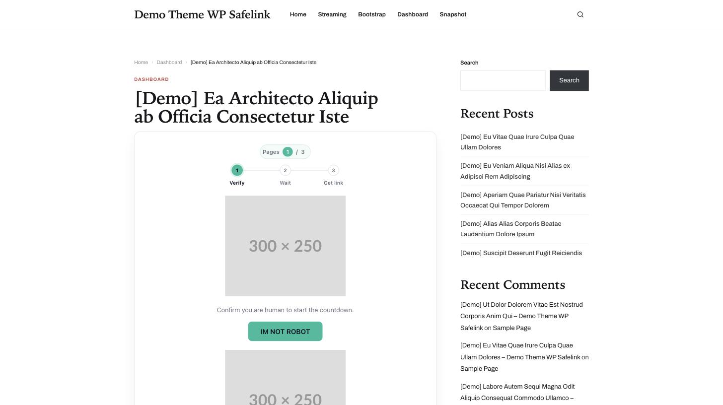 Demo Integrate Theme preview